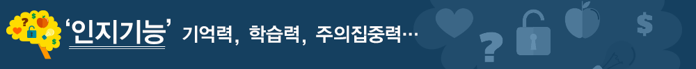 인지기능 기억력, 학습력, 주의집중력...