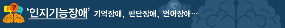 인지기능장애 기억장애, 판단장애, 언어장애