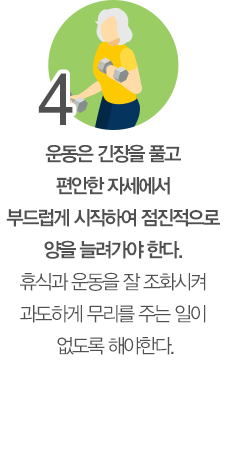 4.점진적으로 양을 늘려가며 해야 한다 4.점진적으로 양을 늘려가며 해야 한다