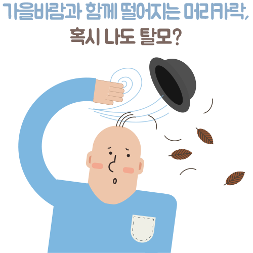 가을바람과 함께 떨어지는 머리카락, 혹시 나도 탈모?