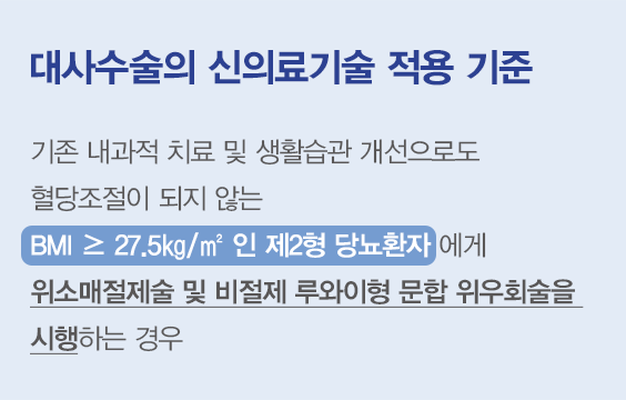 대사수술의 신의료기술 적용 기준