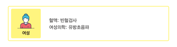 여성 혈액:빈혈검사 여성의학 유방초음파
