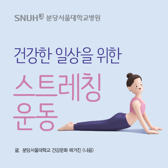 건강한 일상을 위한 스트레칭 운동 글 분당 서울대학교 건강문화 매거진 나음