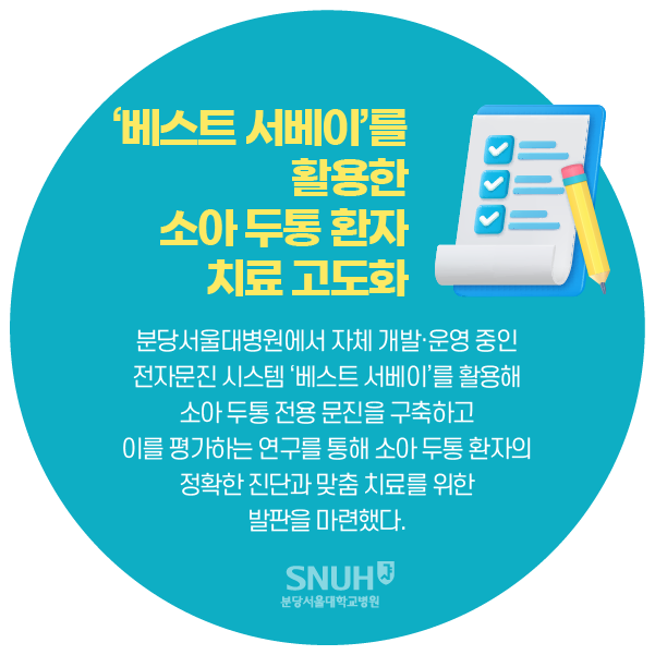 ‘베스트 서베이’를 활용한 소아 두통 환자 치료 고도화