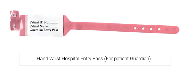 Hand Wrist Hospital Entry Pass (For patient Guardian)