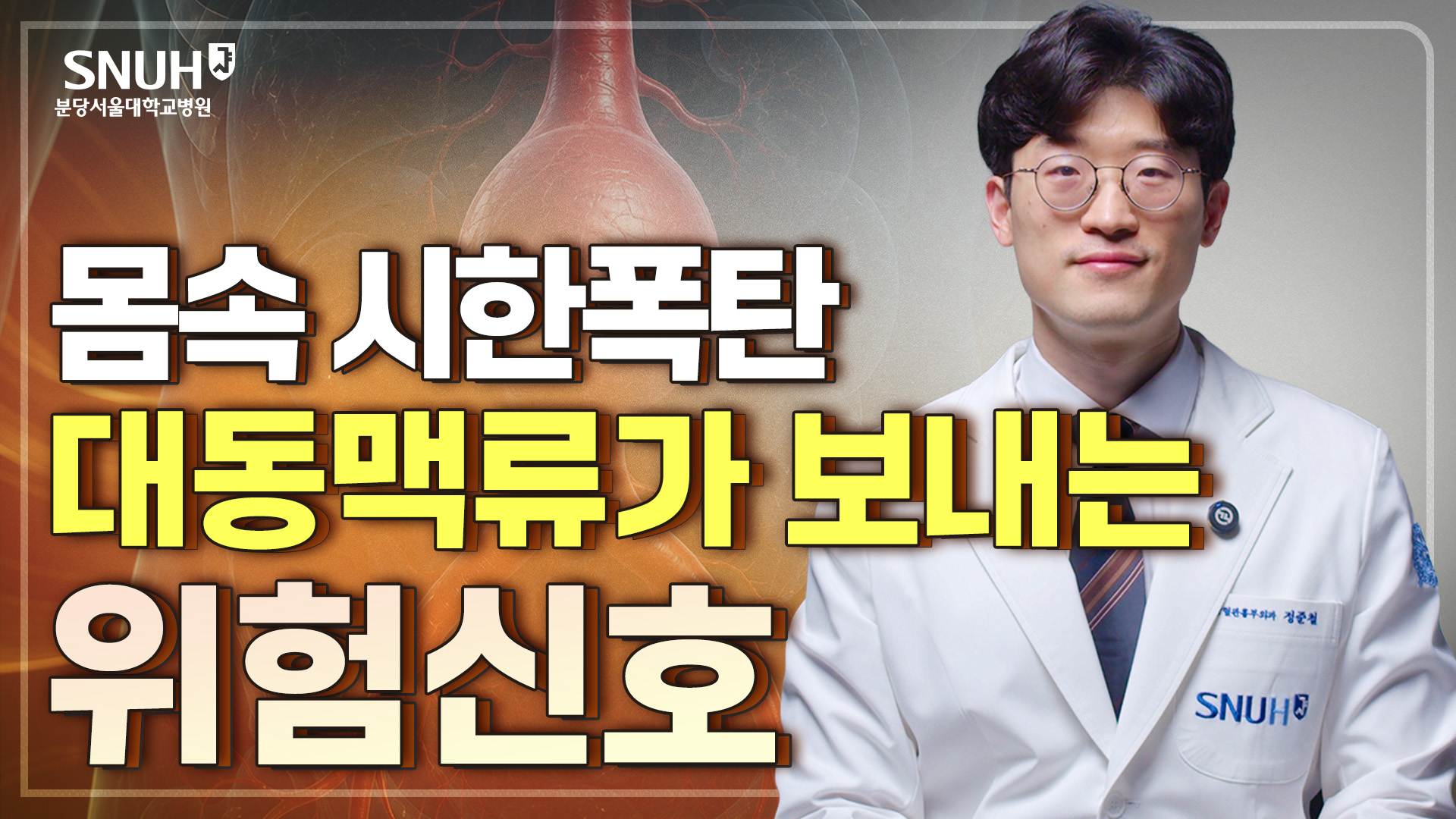 파열되는 순간 사망률 80%! 대동맥류의 위험 신호와 관리법 [위험신호]